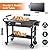 Arribueno Portable Stand for Blackstone 17 & 22 Inch Griddle - Sturdy Outdoor Grill Table for Ooni Pizza Oven, Ninja Woodfire Grills, Foldable Grill Cart w/Wheels, Gas Tank Mount & Storage Shelf