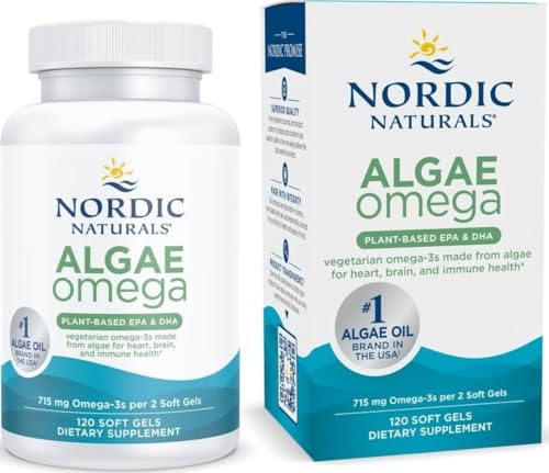 Nordic Naturals Algae Omega, 715mg Vegan EPA+DHA, Plant-Based...