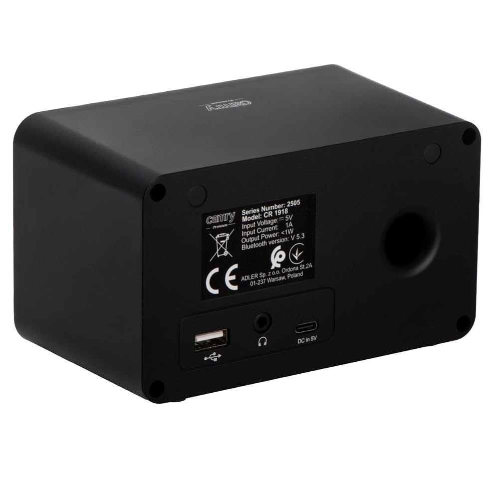Camry CR 1918 Internet Radio WiFi – Internetradio mit Bluetooth, WLAN, Farbdisplay und Radiowecker für Küche, Schlafzimmer und Büro
