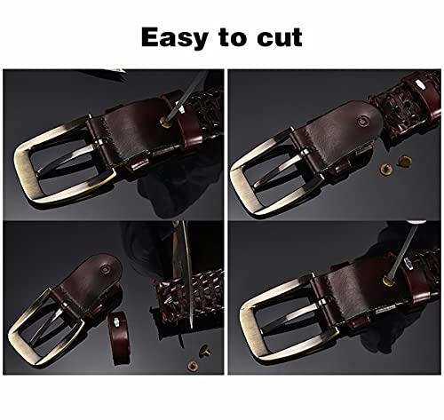 Womens Braided Leather Belt 1 inch Woven Belts for Women Ladies Girls Casual Belt for Jeans Dress Golf2