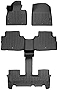 SMARTLINER Custom Fit Floor Mat Black 2 Row Liner Set Compatible with 2020-2023 Hyundai Palisade w/ Bucket Seats