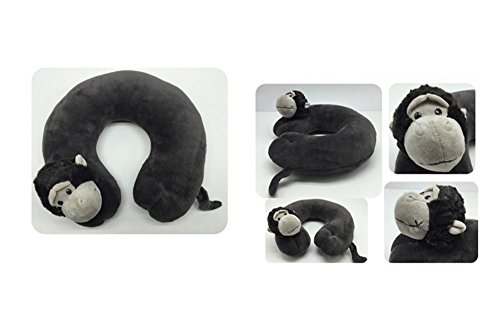 Almohada viaje de peluche forma animal 40x30x10 cm miniatura 2