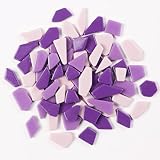 1 libra mini baldosas de vidrio de mosaico de esmalte irregular para artesanías suministros de mosaico a granel, tamaño pequeño aleatorio de piezas de vidrio reciclado rotas para bricolaje (RB600)