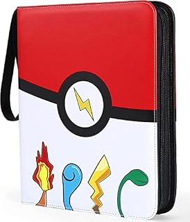 khlerox Trading Card Binder, 9-Pocket Card Binder Collection Holder Case, 900 Pockets Trading Card Games Collection Binder, Perfect Collector Album Book Organizer for Boys Girls (Red and White)
