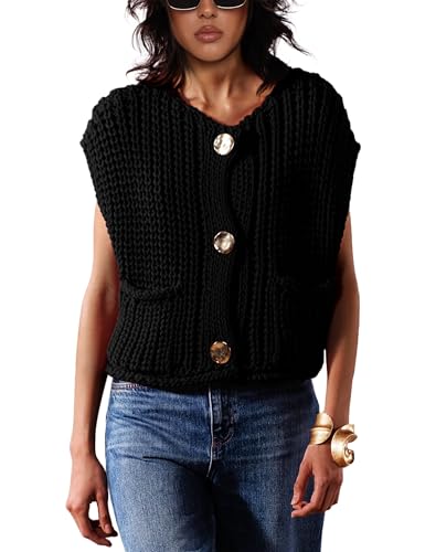 Tomosc Sweater Vest for Women 2025 Casual Cropped...
