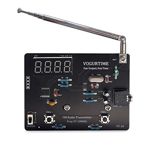 VOGURTIME FM Radio Transmitter Solder Project Kit with Audio Lavalier Microphone Soldering DIY Kit for Electronics Practicing Learning, 87-108MHz
