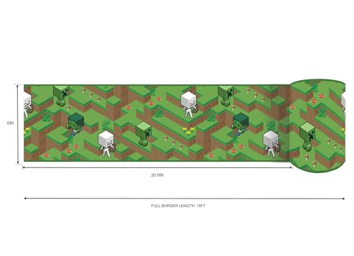 RoomMates Minecraft Hillside Peel and Stick Border, RMK12338BD by RoomMates - Image 2