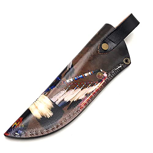 CK-706 Bainha de couro real para lâminas de caça e suprimentos para fabricação de facas com imagens