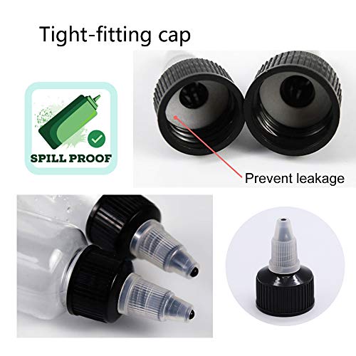 20 Pcs 4 Oz Plastic Squeeze Condiment Bottles With Twist-On Cap Lids,Sauce Bottle With Squeeze Top,Squirt Condiment Bottles For Ketchup,Mustard,Olive Oil And More #TOP1