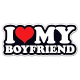 I Heart My Boyfriend Stickers - 2 Pack - Waterproof Vinyl for Car, Phone, Water...