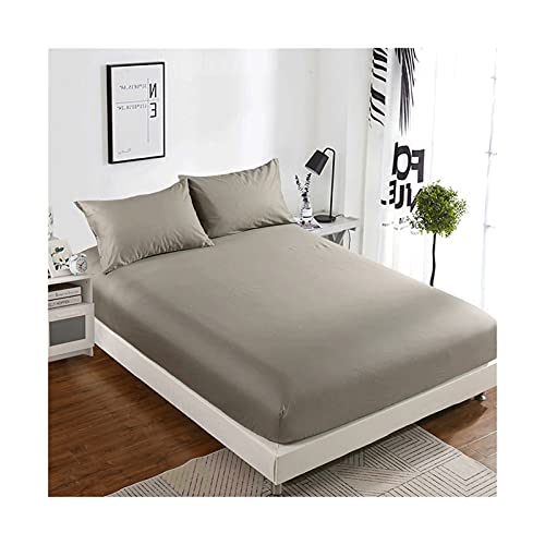 Drap-Housse 100% Coton Gris 180x200 pour un Lit 2 Personnes au Toucher Doux - 2