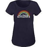 Urban Outdoor Alprausch W Stolzi Alpe T-Shirt Blau, Damen T-Shirt, Größe S - Farbe Navy