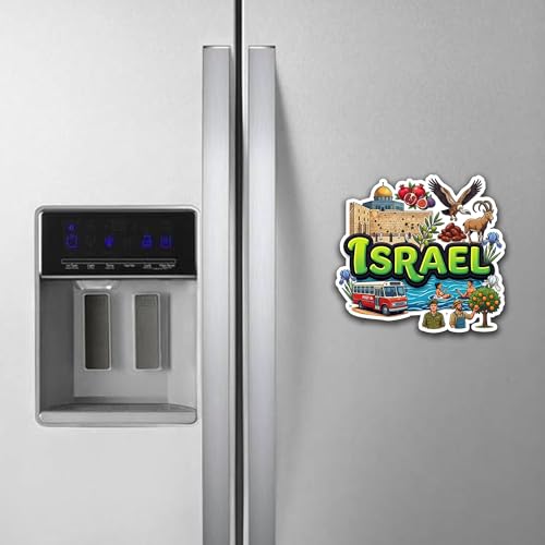 Image of Israel Fridge Magnet - Premium Engineered Wood Souvenir, Glossy HD Print, Precision Laser Cut Travel Decor & Gift for Home, Office & Travelers