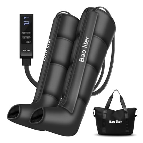 Leg Air Massager for Circulation & Pain Relief-Advanced 4D Sequential Compression for Foot & Calf (No Heat), Air Compression Recovery System, Professional Sequential Device,9 Intensities 6 Modes