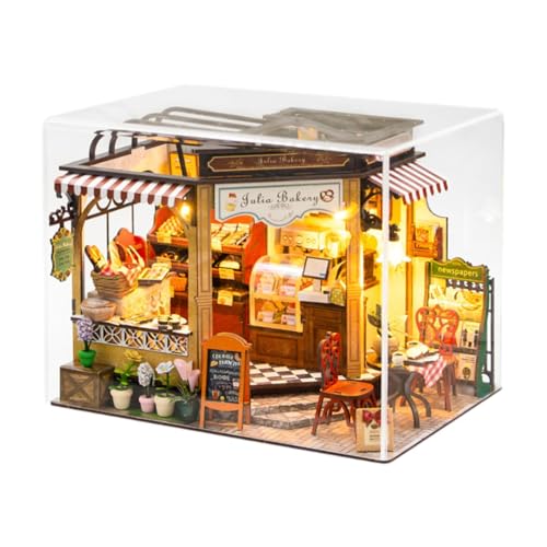 Milageto Kit de casa de muñecas en Miniatura, Modelo de casa Hecho a Mano, artesanías coleccionables con Decoraciones, Rompecabezas 3D para Amigos, Regalos de