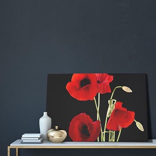Toile murale fleur rouge décoration d'intérieur haut de gamme 40x60