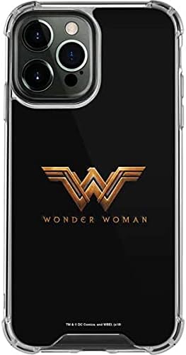 Skinit Clear Phone Case Compatible with iPhone 13 Pro Max - Officially Licensed DC Comics Wonder Woman Gold Emblem Design