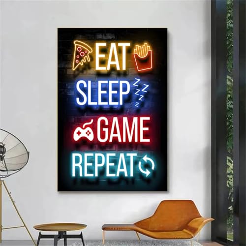 Affiches de texte pour amateurs de jeux vidéo | Déco murale geek