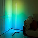 Yinleader Stehlampe Moderne Lampe mit weichem Licht für Wohnzimmer (Spleißecke - RGB-Fernbedienung)