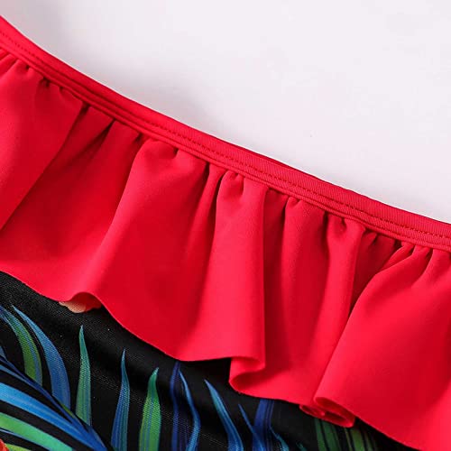Girls Swimsuit Kids Girls Hawaii Ruffles Long Sleeve Zip Up Rash Guard Swimsuit Two Bikini Set Long Toddler Guard Suit2