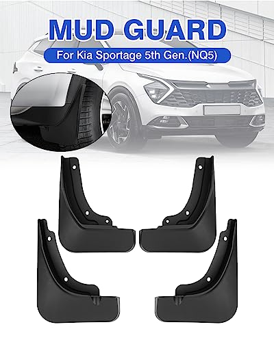 Image of Autorder Mud Flaps Splash Guards for Kia Sportage 2023-2026 Accessories Mudflap Fender Flares Front and Rear Mud Guard Set 4Pcs