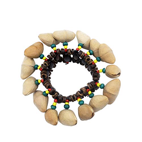 image for LNIMI 2PCS African Tribal Style Nuts Shell Bracelet Dora Nut Handbell 