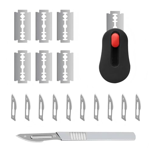 2 pièces pour le couteau boulanger et le couteau à pain, équipé de 15 lames, l’accessoire de cuisson à pain peut être utilisé comme couteau à pâte et couteau à pain, convient pour le pain, baguette, p