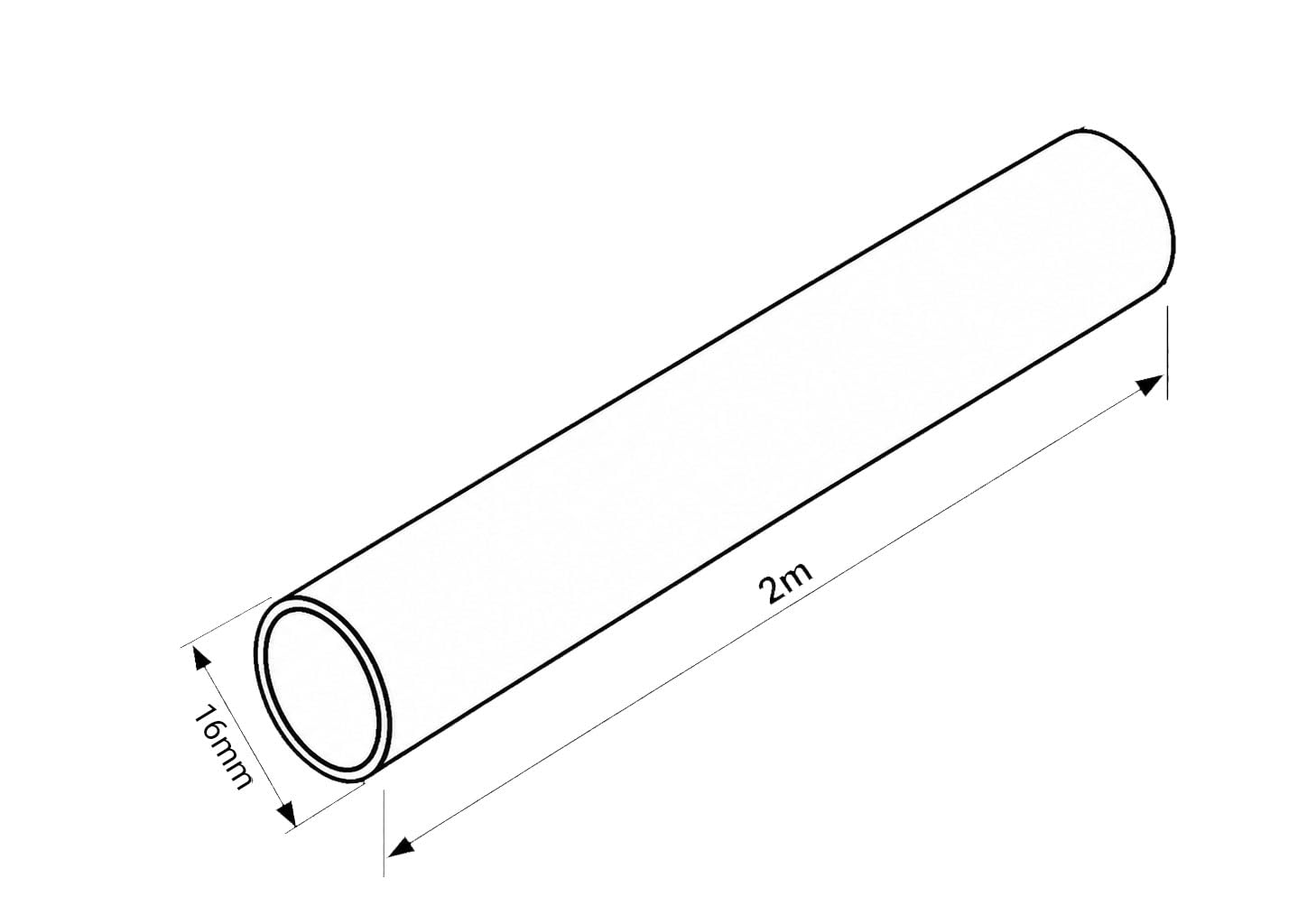 Bee Blinds - Tubo di installazione elettrico in PVC, 16 mm, 10 x 2 m (20 m), con 10 connettori flessibili, tubo di installazione