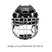 Vaveren Hockey Helmet Portable Professional Soft Padded Rugby Helmet with Cage for Competition, Training, Indoor, Black, 52cm to 58cm