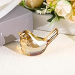 Ornalrist Crystal Gold Birds Figurines Home Decor, Glass Art Birds Collectible Figurines Paperweights Crystal Decor Gifts for Women Mom Friends (Gold) - Image 5