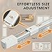 Smart Telescopic Curtain Track Kit Pre-Assembled, No Splicing/Cutting, AC Plug-in WiFi Motor (No Hub Required), Ceiling/Wall Mount, Tuya/Remote Control, Works with Alexa & Google Assistant (71
