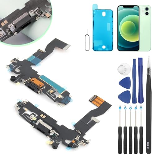 FKBAightccy Dock Connector for iPhone 12 Pro Charging Port Replacement for iPhone 12 USB Charger Board Flex Cable Parts with Tools