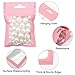 Joycraft 100pcs Mylar Bags - 3.5x4.7 Inch, Resealable Zip, Matte Pink Plastic with Clear Window, Cute Small Bags for Jewelry, Candy, Data Cable