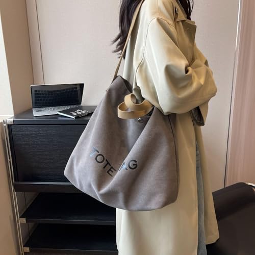 Bolso Tote Retro de Lona - Gran Capacidad miniatura 4