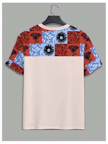 Image of RoseSeek Men's Color Block Short Sleeve Tee Shirts Casual Crewneck T Shirt Trendy Summer Tops