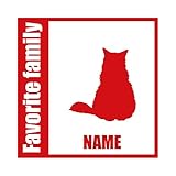 ForzaGroup 全犬種 全猫種対応 ノルウェージャンフォレストキャット1 (134-162) 猫 ネコ 車 ステッカー 名前入れ