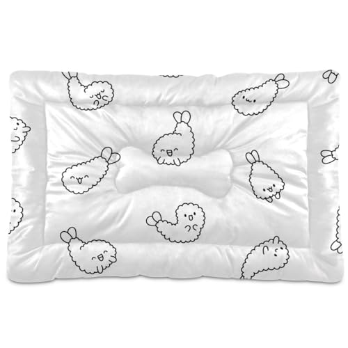 Akiraki ペットベッド 猫ベッド 犬用ベッド 猫 マット かわいい 海老 可愛い おもしろ ペットクション 洗える 滑り止め 丈夫 耐用 通気性いい 四季通用 猫用ベッド 小型犬 寝床 約45x60cm