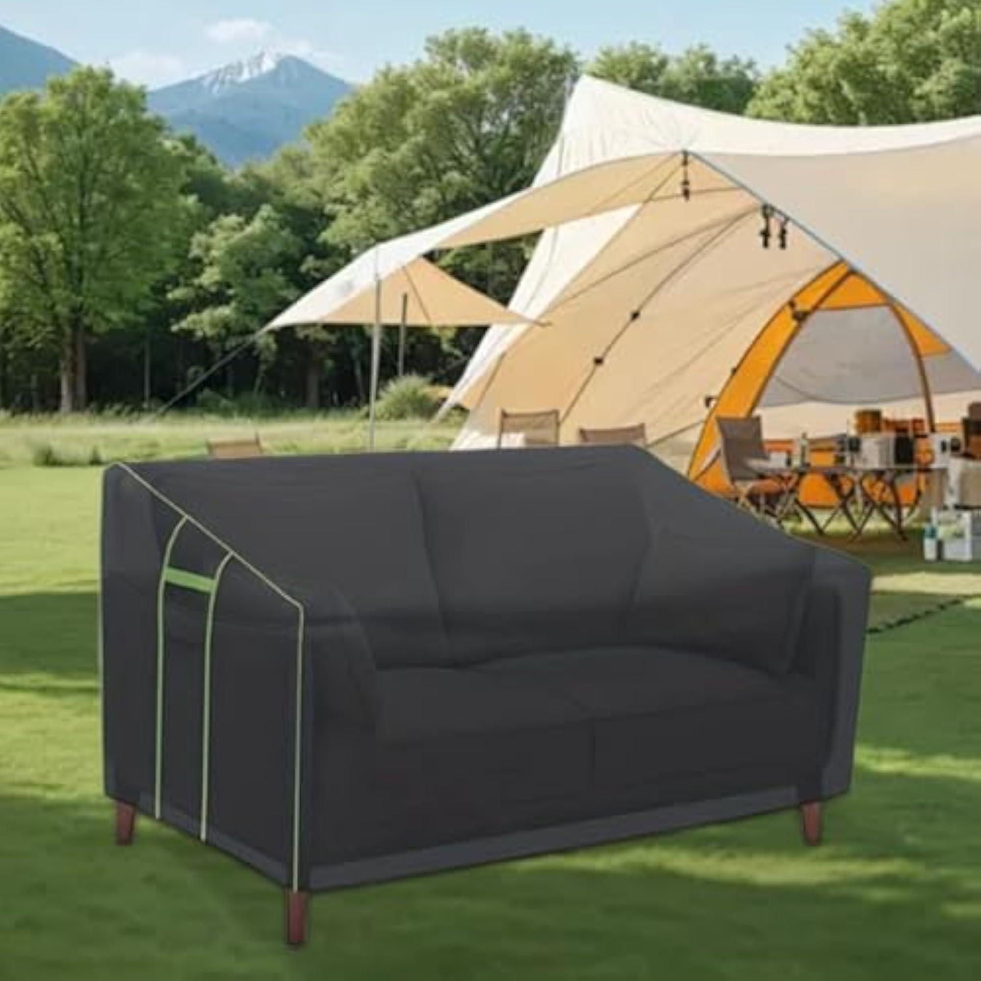 Waterproof Garden Bench Seat Cover, Lightweight Protective Cover