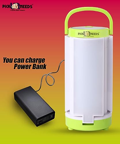 Pick-Ur-Needs-Solar-Rechargeable-Emergency-LED-Foldable-Floor-Lantern-Table-Lamp-Light-Power-Bank-Light-Green