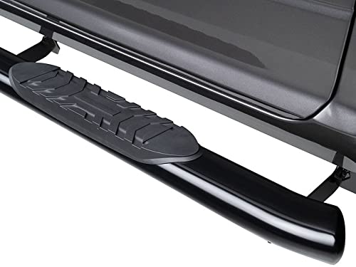 Ionic 5" Black Steel Curved Nerf Bars Compatible With 2015-2018 Ford F150 / 2017-2018 Super Duty Super Crew Cab #TOP3