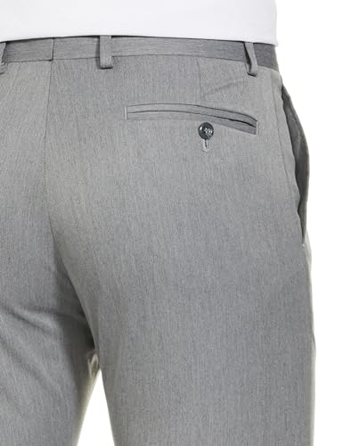 Image of Blackberrys Men's Polyester Blend Solid Slim Fit Formal Trousers
