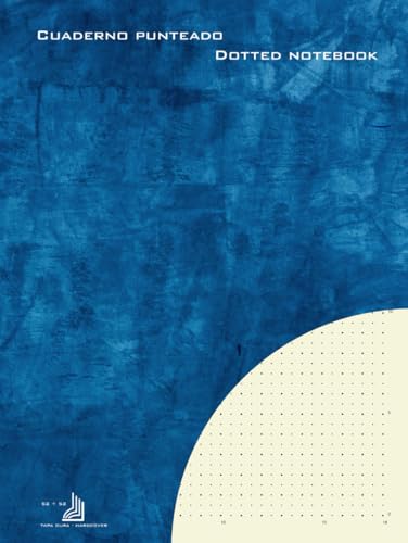 Cuaderno punteado – Dotted notebook: Cuaderno clásico con hojas punteadas. Tapa dura. Color azul abisal, tamaño A4 21x27 cm, 104 hojas, papel crema 80gr/m2.