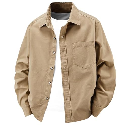 Veste chemise décontractée en coton pour homme parfaite pour les journées de printemps