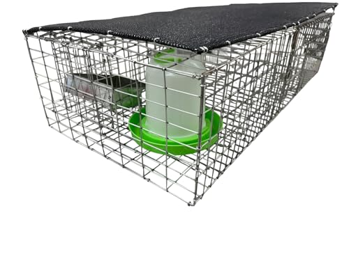 Bird Barrier Humane & Durable Pigeon Trap | Secures Up to 12 Pigeons | 3 One-Way Doors with Guards | Easy Transport & Setup | 35x16x8 with Center Access | Lightweight 10 lbs Bird Management