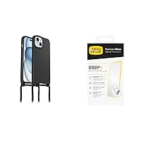 OtterBox React Necklace MagSafe Apple iPhone 15 - black with Premium Tempered Glass Protector