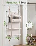 Pet Carrier for Small/Medium Cats Up to 22lbs, 4 in 1 Multi-Level Door Hanging Cat Tree Tower Condo for Indoor Cats, Collapsible and Tool-Free Assembly, Fits Doors <86in H