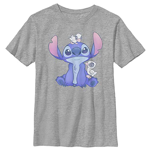Disney Lilo & Stitch Cute Ducks Boy's Heather Crew Tee