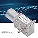Turbo Geared Motor 2 Shaft, High Torsion Micro Gearbox DC12V, Electrical Tools with Aluminum Brass Housing, Short Output Shaft for Window Opener Door Opener Small Winch (10RPM)