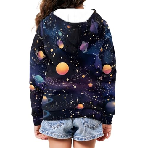 Image of Zipper Hoodie for Kids Full Zip Up Sweatshirt Active Coat Hooded Pullover with Pockets Size 6-16 Boys Girls