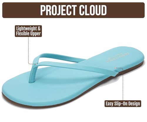 Image of Project Cloud Flip Flops for Women Footwear- Lightweight and Memory Foam Insole Sandals for Women 2026 - Durable Non-Slip Beach Essentials Flats for Women Sandals (Foundations)